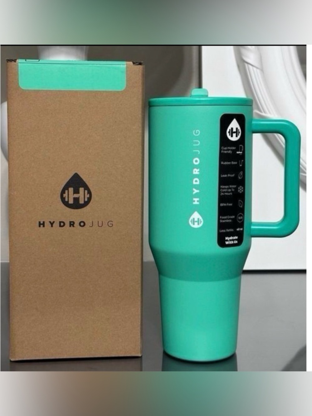 HydroJug x GHOST‎ 40oz Traveler, MINT GREEN